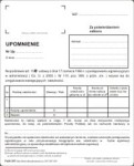 Upomnienie 4-pozycyjne / A5 samokopiujące [Pu/K-357]