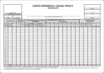 Karta ewidencji czasu pracy MIESIĘCZNA / A4 kpl-10 szt [Pu/Zo-96]