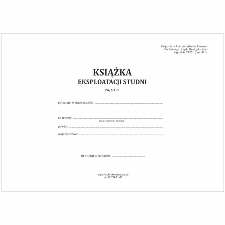 ksiazka-eksploatacji-studni-pu-a-190-strona-tytulowa